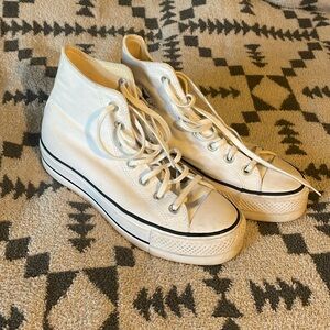 White Platform Converse